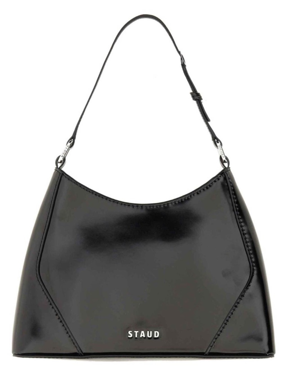 NWT STAUD Linda Leather Shoulder Bag Black | Dust Bag | MSRP $350